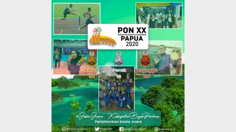 Headline Bogor | Indeks Prestasi Atlet Kabupaten Bogor Capai 90,36 Persen di PON XX Papua