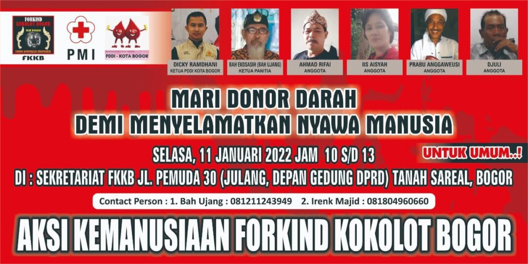 Headline Bogor | Kokolot Bogor Akan Menggelar Aksi Donor Darah