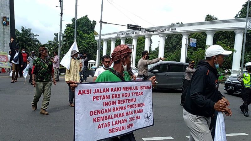 Headline Bogor | Tuntut Keadilan, Puluhan Petani Asal Sukabumi Gelar Aksi Jalan Kaki Temui Jokowi