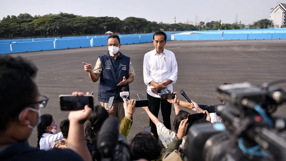 Dampingi Presiden Tinjau Sirkuit Formula E, Anies Optimis Jakarta E-Prix Sesuai Jadwal