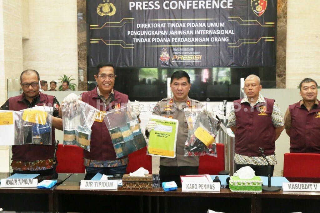 Polri Ungkap Tindak Pidana Perdagangan Orang Jaringan Internasional