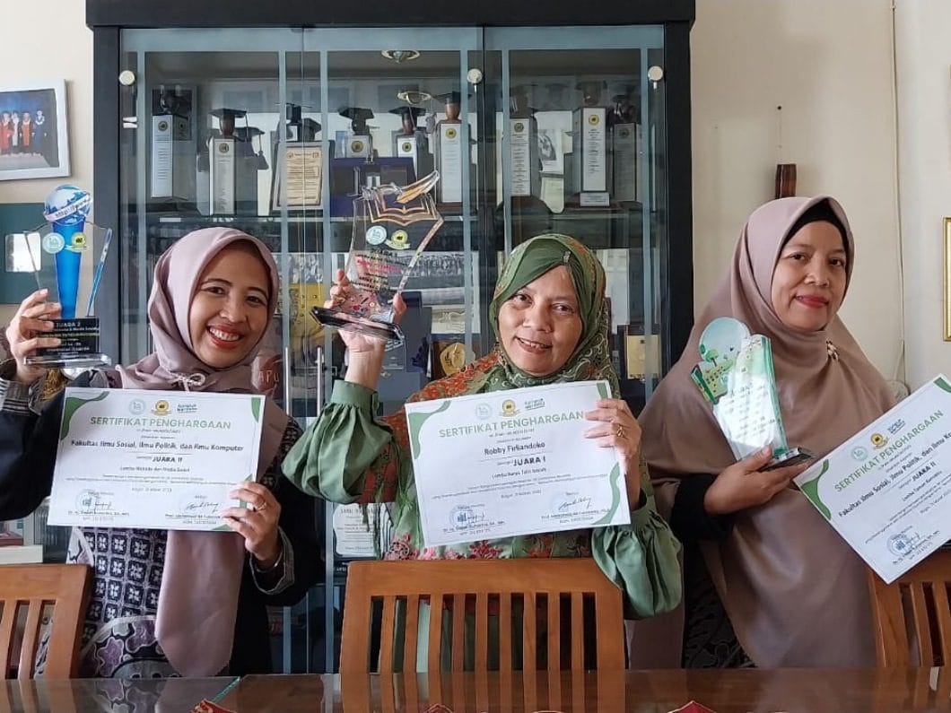 FISIPKOM Unida Raih Juara Karya Tulis Ilmiah, Kelola Website Media Sosial dan Taman Kantor