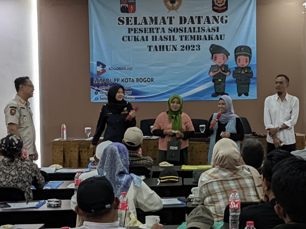 Satpol PP Kota Bogor dan Bea Cukai Sosialisasikan Cukai dan Rokok Ilegal