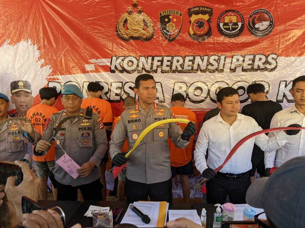 Polresta Bogor Kota Amankan Sajam dan  6 Orang Yang Hendak Tawuran