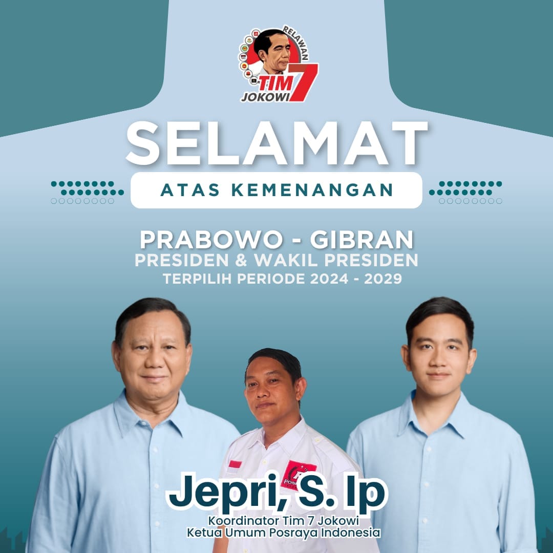 Usai Putusan MK Relawan Tim 7 Jokowi Posraya Indonesia : Sudahi Kebencian Saatnya Bersatu