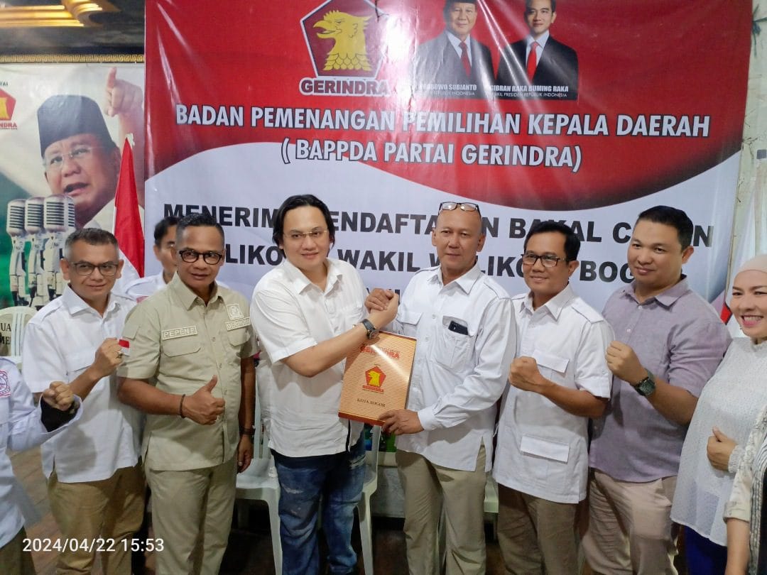 Sambangi Gerindra Kota Bogor, Farhat Abbas Sampaikan Visi dan Misi Serta Ambil Formulir Pendaftaran