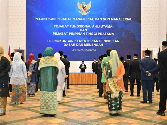 Lantik Pejabat Baru, Mendikdasmen Tekankan Nilai – Nilai Integritas