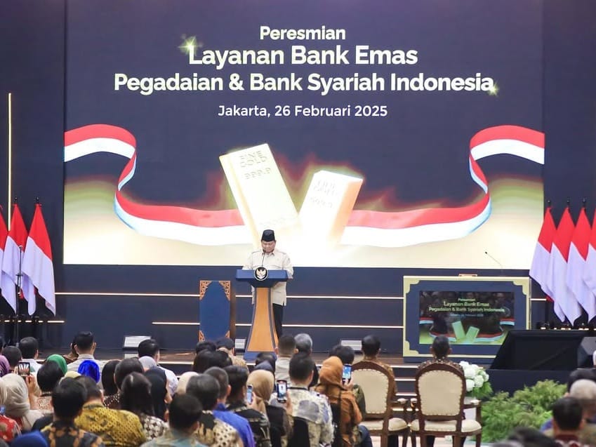Presiden Prabowo Resmikan Bank Emas Pertama di Indonesia