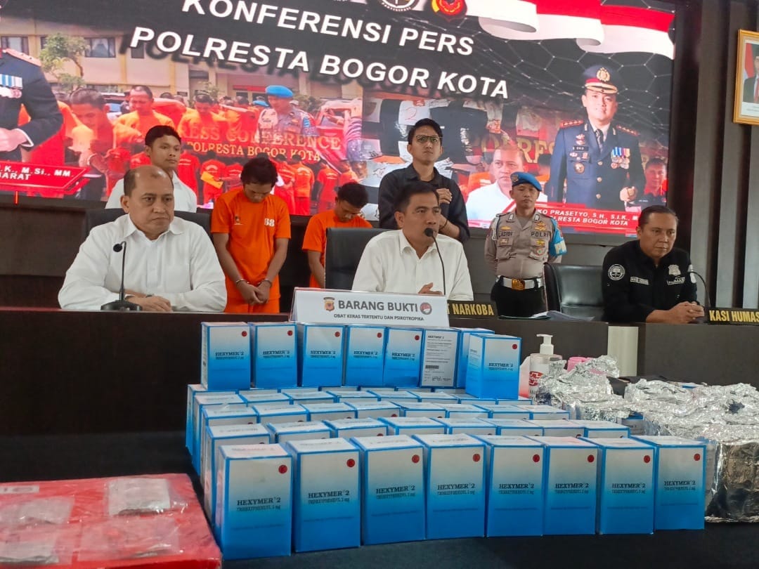 Polresta Bogor Kota Ungkap 23 Kasus Peredaran Obat Keras, 27 Tersangka Ditangkap