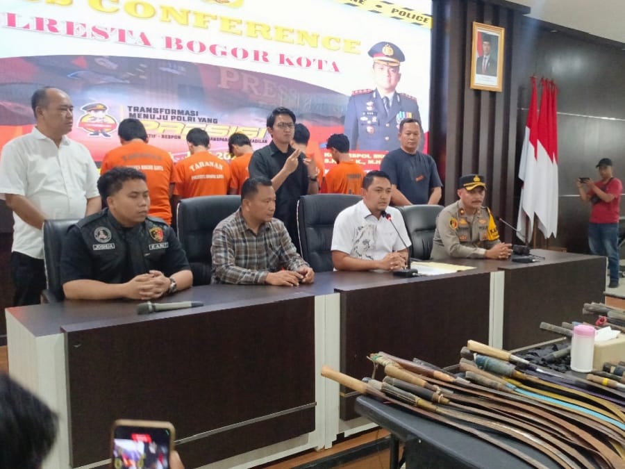 Polresta Bogor Kota Ungkap 11 Kasus Tawuran, 32 Remaja Diamankan