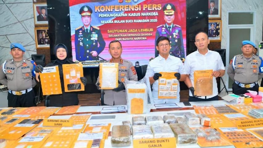 Polrestabes Bandung Bongkar 30 Kasus Narkoba Selama Ramadan, 39 Tersangka Diamankan