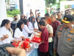 Polda Jabar Gelar Gerakan Pangan Murah di Bogor, Paket Sembako Rp100 Ribu Diserbu Warga