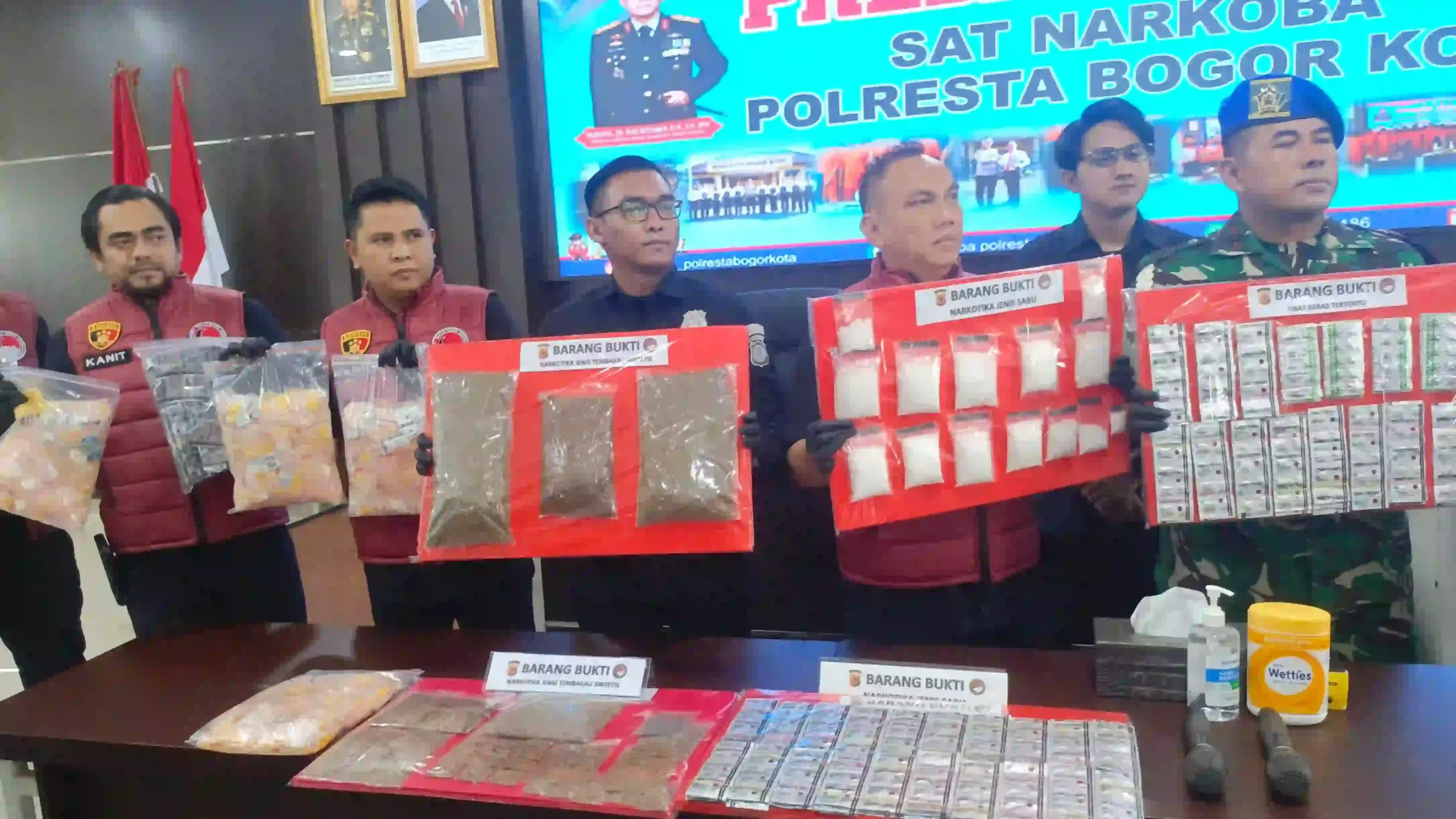 Sat Res Narkoba Polresta Bogor Kota Ungkap 82 Kasus, Amankan 94 Tersangka