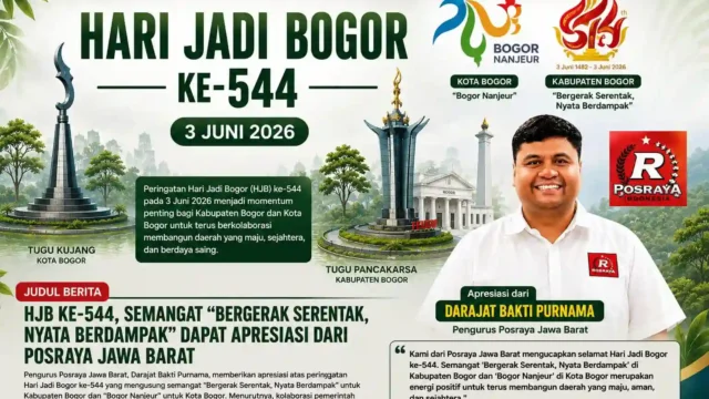 HJB ke-544, Posraya Jabar Apresiasi Semangat Kolaborasi Kabupaten dan Kota Bogor