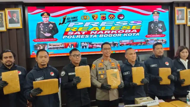 Polresta Bogor Kota Bongkar Jaringan Narkoba Antarprovinsi, Sita 18,05 Kg Ganja